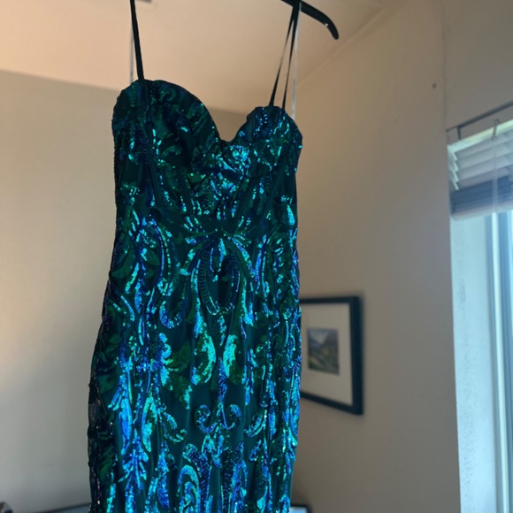 Lulus Mermaid Green Sequin Maxi Dress - Picture 4 of 5